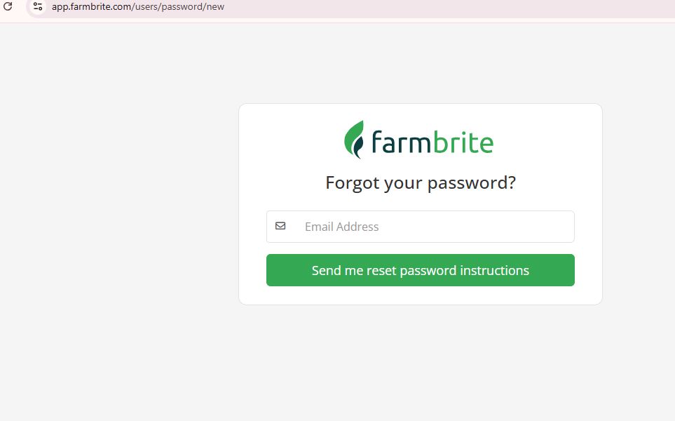 Farmbrite Login Issues