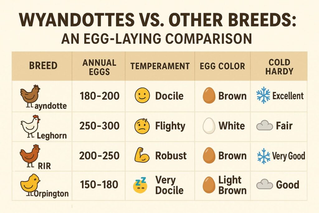 Wyandottes vs. Other Breeds: An Egg-Laying Comparison