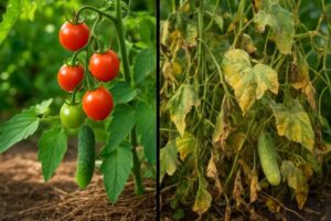 Why should you not plant cucumbers near tomatoes