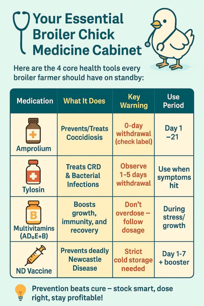 Must-Have Medications for Broiler Chicks